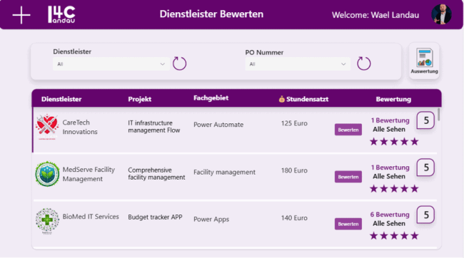 Subunternehmerbewertung App